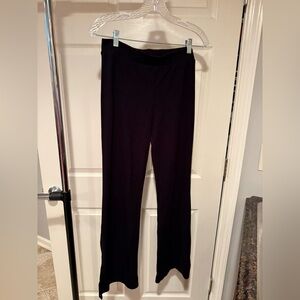 Garage Ribbed Black Wide Leg Pants
